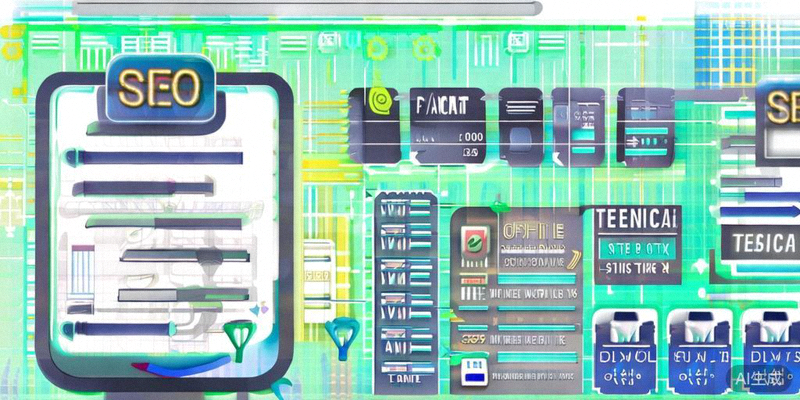 独立站SEO优化完整检查清单信息图 - 涵盖技术、内容、站外等全方位优化点