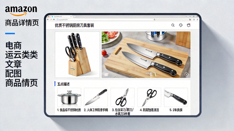 亚马逊Listing终极优化文章封面图 - 关键词与图片优化示意图